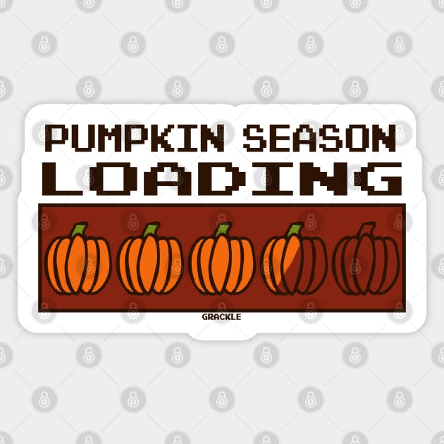 Pumpkin Season Loading Meter Sticker by Jan Grackle